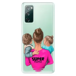Odolné silikónové puzdro iSaprio - Super Mama - Boy and Girl - Samsung Galaxy S20 FE