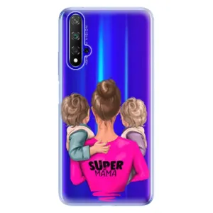 Odolné silikónové puzdro iSaprio - Super Mama - Two Boys - Huawei Honor 20