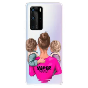 Odolné silikónové puzdro iSaprio - Super Mama - Two Boys - Huawei P40 Pro