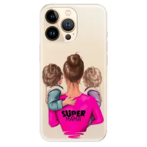 Odolné silikónové puzdro iSaprio - Super Mama - Two Boys - iPhone 13 Pro Max