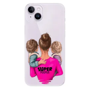 Odolné silikónové puzdro iSaprio - Super Mama - Two Boys - iPhone 14 Plus