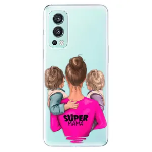 Odolné silikónové puzdro iSaprio - Super Mama - Two Boys - OnePlus Nord 2 5G