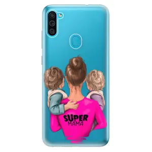 Odolné silikónové puzdro iSaprio - Super Mama - Two Boys - Samsung Galaxy M11