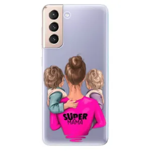 Odolné silikónové puzdro iSaprio - Super Mama - Two Boys - Samsung Galaxy S21