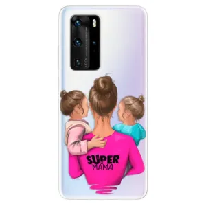 Odolné silikónové puzdro iSaprio - Super Mama - Two Girls - Huawei P40 Pro