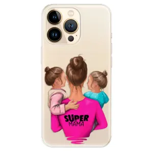 Odolné silikónové puzdro iSaprio - Super Mama - Two Girls - iPhone 13 Pro Max