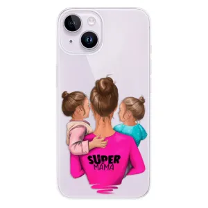 Odolné silikónové puzdro iSaprio - Super Mama - Two Girls - iPhone 14