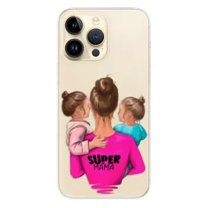 Odolné silikónové puzdro iSaprio - Super Mama - Two Girls - iPhone 14 Pro Max