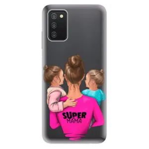 Odolné silikónové puzdro iSaprio - Super Mama - Two Girls - Samsung Galaxy A03s