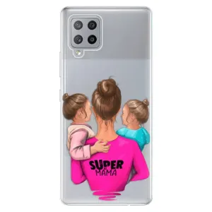 Odolné silikónové puzdro iSaprio - Super Mama - Two Girls - Samsung Galaxy A42