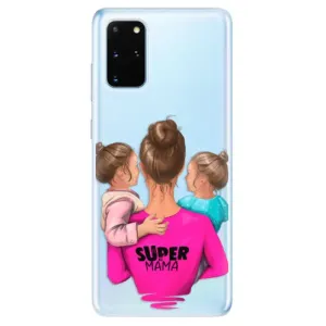 Odolné silikónové puzdro iSaprio - Super Mama - Two Girls - Samsung Galaxy S20+