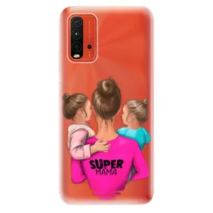 Odolné silikónové puzdro iSaprio - Super Mama - Two Girls - Xiaomi Redmi 9T