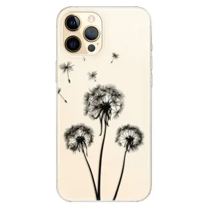 Odolné silikónové puzdro iSaprio - Three Dandelions - black - iPhone 12 Pro