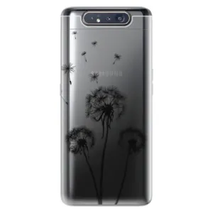 Odolné silikónové puzdro iSaprio - Three Dandelions - black - Samsung Galaxy A80