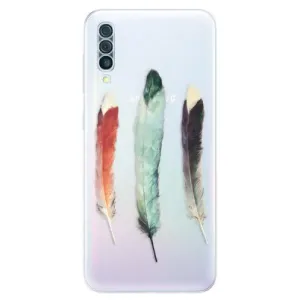 Odolné silikónové puzdro iSaprio - Three Feathers - Samsung Galaxy A50