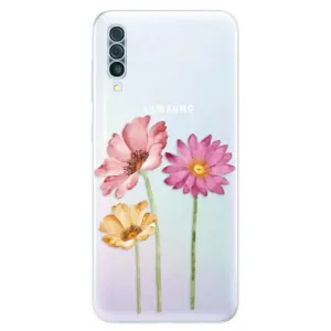 Odolné silikónové puzdro iSaprio - Three Flowers - Samsung Galaxy A50