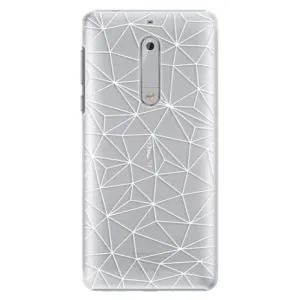 Plastové puzdro iSaprio - Abstract Triangles 03 - white - Nokia 5