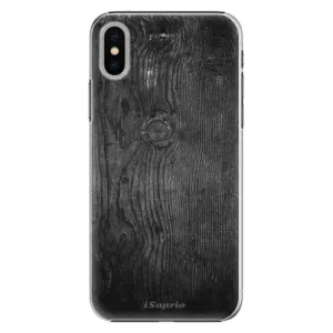 Plastové puzdro iSaprio - Black Wood 13 - iPhone X