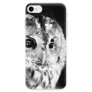 Plastové puzdro iSaprio - BW Owl - iPhone SE 2020