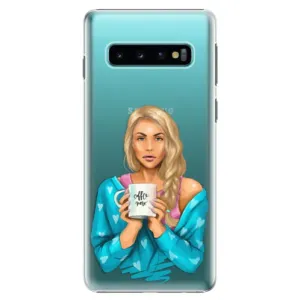 Plastové puzdro iSaprio - Coffe Now - Blond - Samsung Galaxy S10