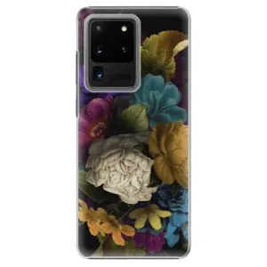 Plastové puzdro iSaprio - Dark Flowers - Samsung Galaxy S20 Ultra
