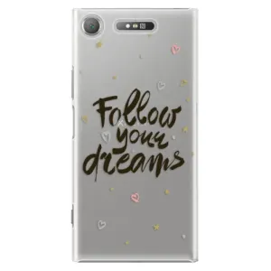 Plastové puzdro iSaprio - Follow Your Dreams - black - Sony Xperia XZ1