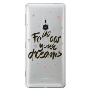Plastové puzdro iSaprio - Follow Your Dreams - black - Sony Xperia XZ2