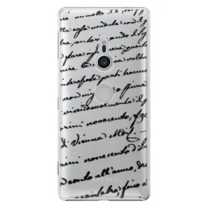 Plastové puzdro iSaprio - Handwriting 01 - black - Sony Xperia XZ2