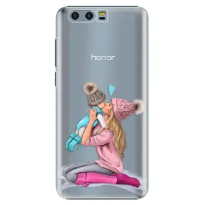 Plastové puzdro iSaprio - Kissing Mom - Blond and Boy - Huawei Honor 9