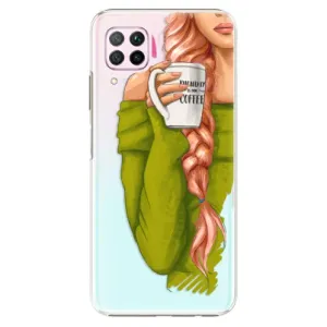 Plastové puzdro iSaprio - My Coffe and Redhead Girl - Huawei P40 Lite
