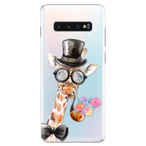 Plastové puzdro iSaprio - Sir Giraffe - Samsung Galaxy S10+
