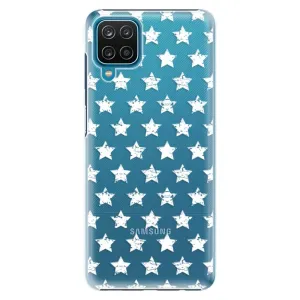 Plastové puzdro iSaprio - Stars Pattern - white - Samsung Galaxy A12