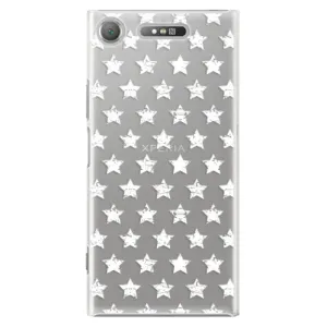 Plastové puzdro iSaprio - Stars Pattern - white - Sony Xperia XZ1