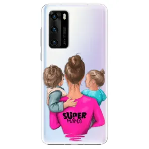 Plastové puzdro iSaprio - Super Mama - Boy and Girl - Huawei P40