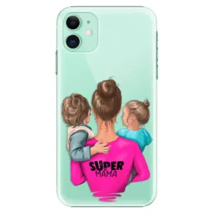 Plastové puzdro iSaprio - Super Mama - Boy and Girl - iPhone 11