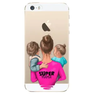 Plastové puzdro iSaprio - Super Mama - Boy and Girl - iPhone 5/5S/SE
