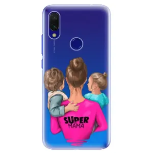 Plastové puzdro iSaprio - Super Mama - Boy and Girl - Xiaomi Redmi 7