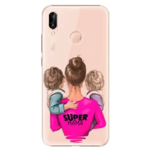 Plastové puzdro iSaprio - Super Mama - Two Boys - Huawei P20 Lite