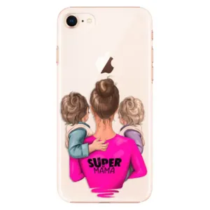 Plastové puzdro iSaprio - Super Mama - Two Boys - iPhone 8