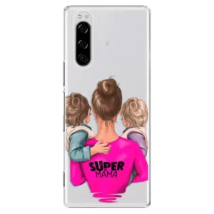 Plastové puzdro iSaprio - Super Mama - Two Boys - Sony Xperia 5