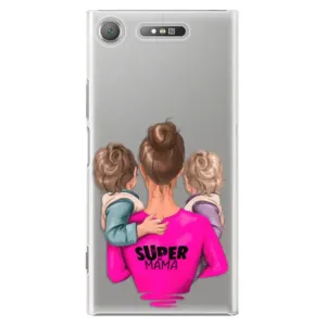 Plastové puzdro iSaprio - Super Mama - Two Boys - Sony Xperia XZ1