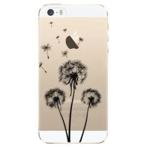 Plastové puzdro iSaprio - Three Dandelions - black - iPhone 5/5S/SE