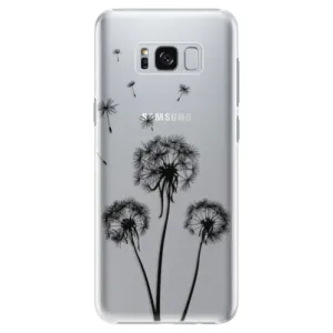 Plastové puzdro iSaprio - Three Dandelions - black - Samsung Galaxy S8 Plus