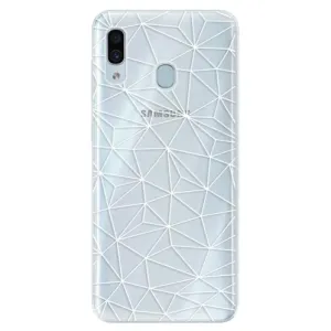 Silikónové puzdro iSaprio - Abstract Triangles 03 - white - Samsung Galaxy A30