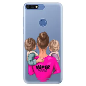 Silikónové puzdro iSaprio - Super Mama - Two Boys - Huawei Honor 7C