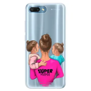 Silikónové puzdro iSaprio - Super Mama - Two Girls - Huawei Honor 10