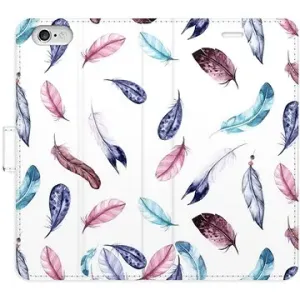 iSaprio flip puzdro Colorful Feathers na iPhone 6/6S
