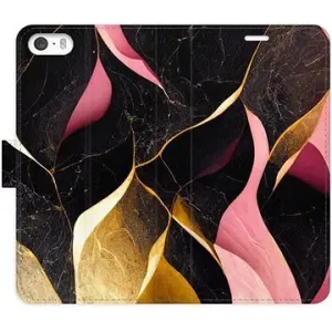 iSaprio flip puzdro Gold Pink Marble 02 na iPhone 5/5S/SE