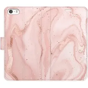 iSaprio flip puzdro RoseGold Marble pre iPhone 5/5S/SE