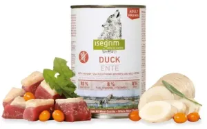 ISEGRIM dog Adult Duck with Parsnip, Sea Buckthorn&Wild Herbs konzervy pre psy 6x800g